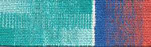 Hatched bridge colours combined with weft colour fades. 